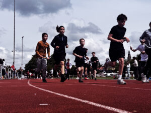 Schüler beim Spendenlauf